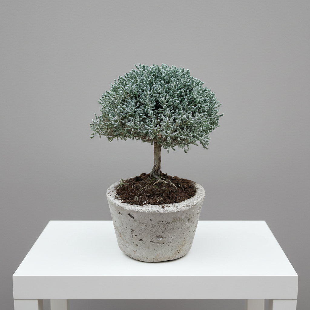 Bonsai Λεβαντίνη Άρωμα Ελλάδος σε τσιμεντένιο κασπώ