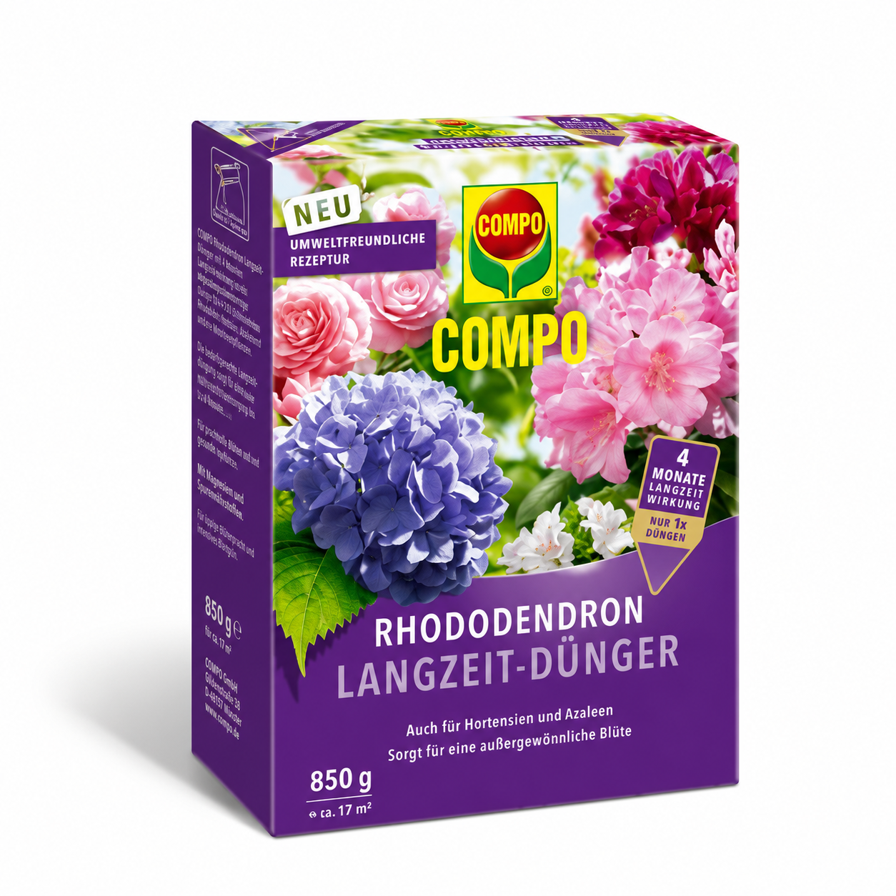 COMPO Λίπασμα για Ορτανσίες & Ροδόδεντρα 850g βραδείας αποδέσμευσης